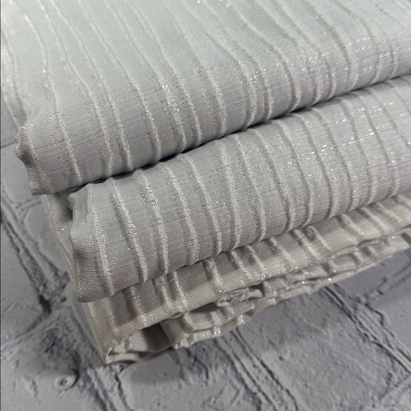 At Home Bristol Grommet White Silver Sparkly Blackout Curtain Panel 84” Panel - Picture 9 of 9